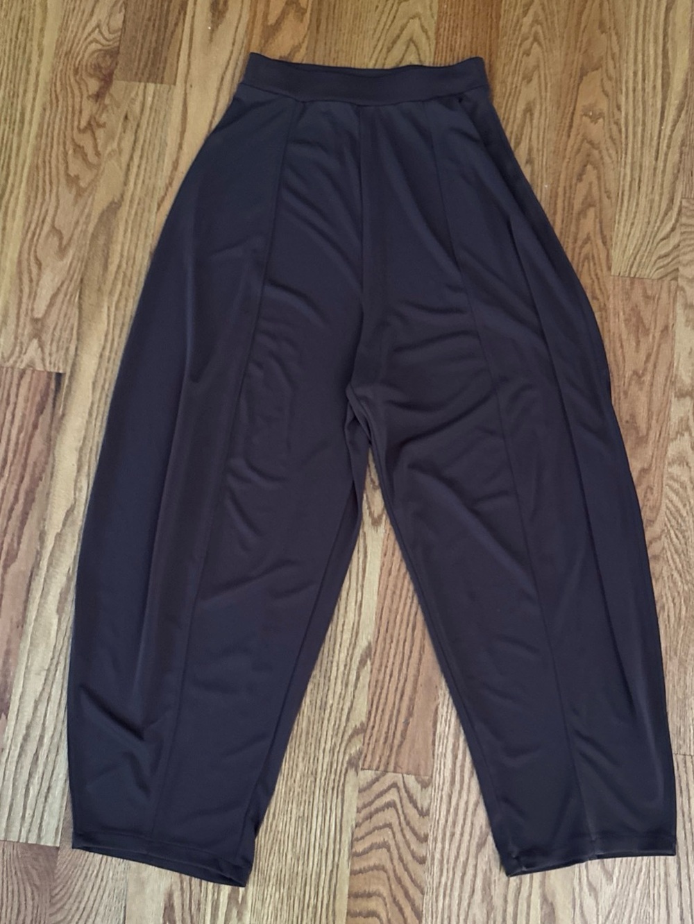 Zara Brown Barrel Leg Knit Trousers